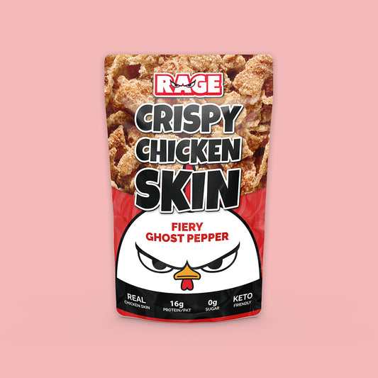 Fiery Ghost Pepper Crispy Chicken Skin